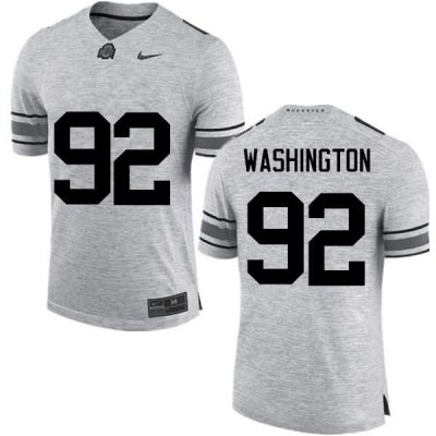 Men's Ohio State Buckeyes #92 Adolphus Washington Gray Nike NCAA College Football Jersey Check Out YME2244MP